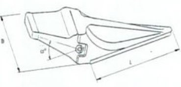 Zahnhalter /Adapter, für Schlitzwandgreifer, System ESCO 282x90 mm EF 3861-25 RC